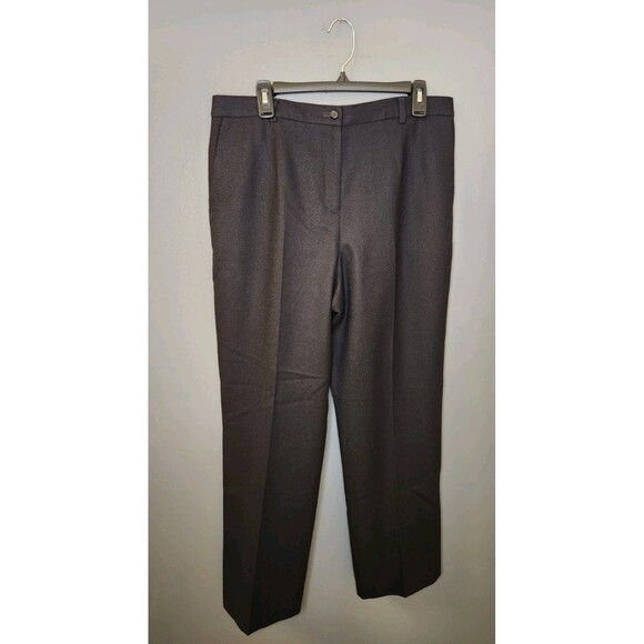 Pendleton Dress Pants Women's 14 Black 100% Virgin Wool‎ Straight Lined Trousers - Picture 1 of 5